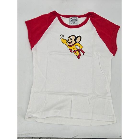 VTG Gaziani Mighty Mouse Women's Baby Tee Size: Small - Picture 1 of 15